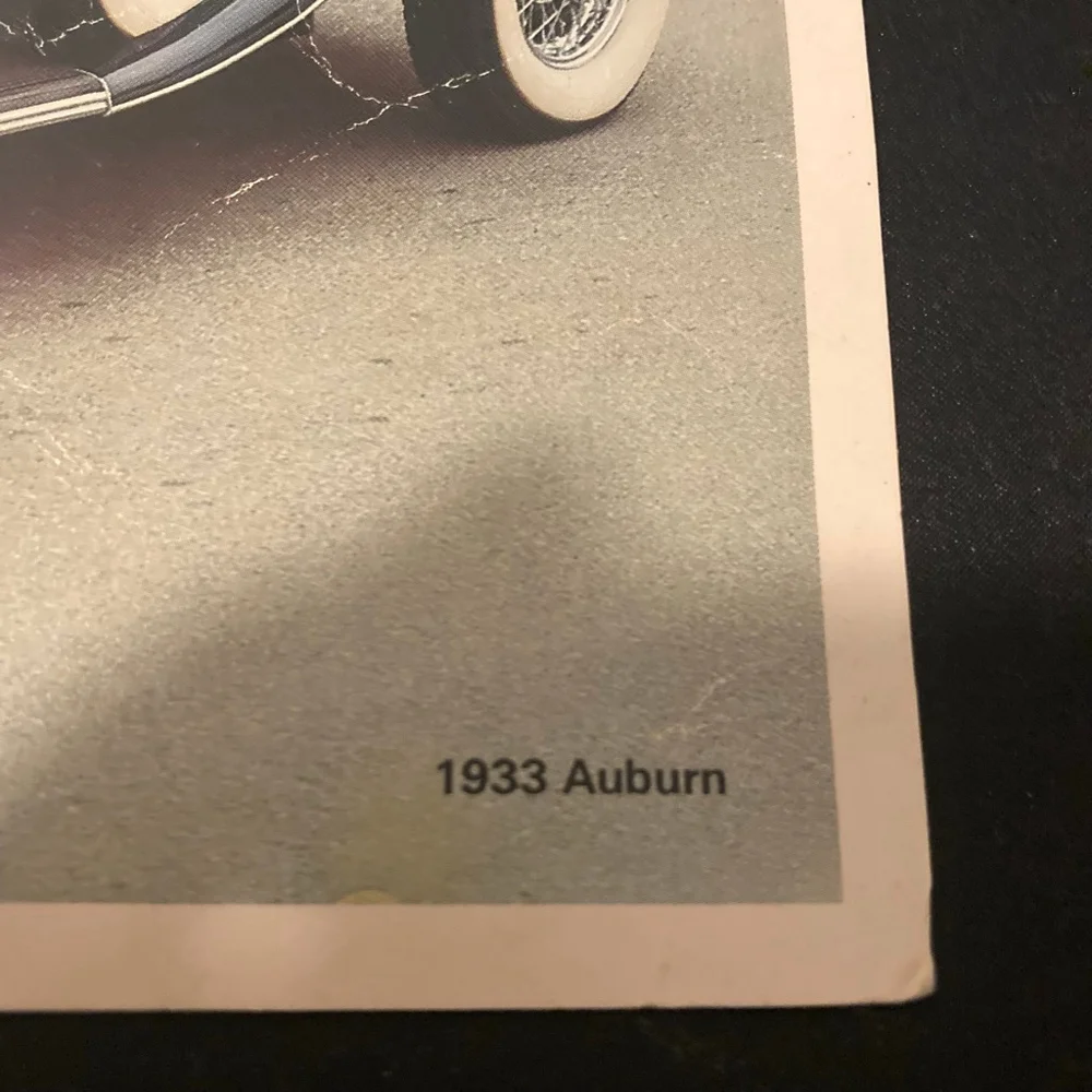 Vintage 1933 Auburn Car Photography Black Red - Picture 2 of 3